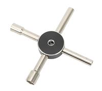 Ejoyous Stainless Steel Utility Key Multi Functional Cabinet Key with 4 5.5 7 8mm Wrenches Compact Keychain Tool for RC Car Boat Maintenance Technicians Hobbyists (Silver)