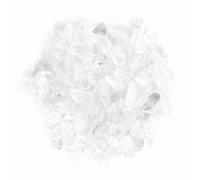 Ejoyous Stone Chips, Crystal Stones, Crushed Tumbled Irregular Pieces, for Jewelry Design, Art Design, Collecting, Resin, Mosaic, and More, with Shiny, Polished, (White Crystal)
