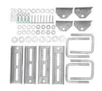 Ejoyous Swivel Bunk Bracket Kit, Hot Dipped Galvanized Boat Trailer Bunk Brackets, Adjustable 8in Height with 1 2in U Bolts for 3x3 Crossmembers, Trailer Mounting