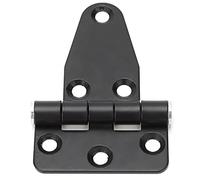 Ejoyous T Shape Hinge Stainless Steel Cabinet Hinge 6 Hole Black Gate Fixation for Electric Generator Shutter Door Panel Easy Install Smooth Surface Rust Resistance