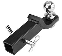 Ejoyous Trailer Hitch Ball Mount Heavy Duty Trailer Ball Mount for Turning Clearance Black + Silver