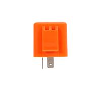 Ejoyous Universal Motorcycle Turn Signal Indicator 2-Pin Flasher Relay, Adjustable Speed, DC 12V for LED Lights (Orange)