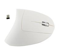 Ejoyous Vertical Gaming Mouse, Ergonomic 1600DPI Optical Mouse 2.4GHz Non Delay for PC Laptop, Comfortable Feel, High Control, Ease Wrist Pain with Long Battery Life (White)