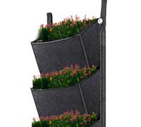 Ejoyous Wall Planting Grow Bags, 6 Pockets Hanging Planting Growth Bag Gardening Vertical Greening Flower Container for Tomatoes, Herbs, and Vegetables (Black)