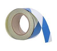 Ejoyous Warning Reflective Tape, PET Self Adhesive Marking Tape 5cm X 30m, Blue White Striped Easy Cut for Floor Doors Forklifts Vehicles Construction Areas