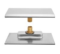 Ejoyous Waterfall Bathtub Spout, G1/2 Male Thread Waterfall Tub Spout Stainless Steel Pool Fountain SPA Bathroom Pool Swimming Silver Wall Mounted