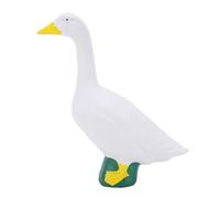 Ejoyous White Goose Statue, 18cm Resin Garden Porch Goose Figurine Ornament, Elegant White Home Decor, Symbol of Purity Nobility for Indoor Outdoor Desktop Decoration