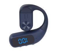 Ejoyous Wireless Earpiece Bluetooth 5.5 Single Ear Wireless Earphone with Noise Canceling Mic ABS 180 Degree Rotating Ear Hook 180mAh Digital Display for Business Sport Calls (Blue)