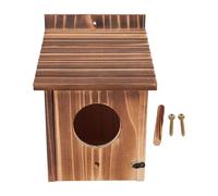 Ejoyous Wooden Bird House, 6cm Hole Blue Bird Nesting Box with Perch, Easy to Clean Premium Paulownia Wood for Outdoor Garden Balcony