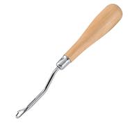 Ejoyous Wooden Handle Latch Hook Tool, 15.8cm Handmade Rug Making Knitting Craft Tool, for Canvas Wool Projects with Bent Metal Shaft