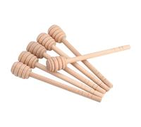 Ejoyous Wooden Honey Dippers 50 Piece Set Deep Groove Long Handle (Liuyun