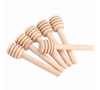 Ejoyous Wooden Honey Dippers 50 Piece Set Deep Groove Long Handle (Mini
