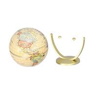 Ejoyous World Earth Globe, Mini Globe English Edition for Home Office, Vintage Rotating Geography Teaching Tool with Desktop Design and Compact Size