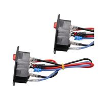 EJPPDHCO 1/2/5 PCS 10A 250V Power Switch AC Power Outlet With Red Triple Rocker Switch Fused Module Plug For 3D Printer Parts (Size : 2PC With Cable)