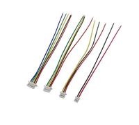 EJPPDHCO 10Pcs Mini Micro JST 1.25mm Pitch 2/3/4/5/6/8 Pin Female Connector Plug with Red Black Wire Cable 10/15/20/30CM 28AWG(10CM_6PIN)