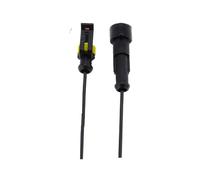 EJPPDHCO 1set AMP 1P 2P 3P 4P 5P 6P Way Waterproof Electrical Auto Connector Male Female Plug with Wire Cable harness for Car Motorcycle(1PIN Black)