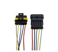 EJPPDHCO 1set AMP 1P 2P 3P 4P 5P 6P Way Waterproof Electrical Auto Connector Male Female Plug with Wire Cable harness for Car Motorcycle(5PIN)