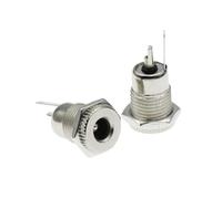 EJPPDHCO 5PCS/LOT DC099 5.5 mm x 2.1mm DC Power Jack Socket Female Panel Mount Connector Metal DC-099 Open Hole 11MM 5.5 * 2.1 5.5 * 2.5 (Color : 5Pcs 5.5x2.1mm)