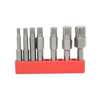 EJPPDHCO 7Pcs Spline 12 Point Torx Screwdriver Bit 1/4'' Hex Shank Wind Drill Head 50mm Screw Wrench Magnetic M4 M5 M6 M7 M8 M10 M12
