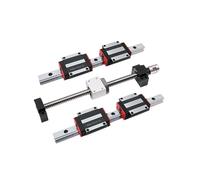 EJPPDHCO CNC Router kit 20mm Linear Rails 2 pc HGR20 Square Guide+4 HGH20CA /HGW20CC Carriages Slides +1 Set SFU1605/1610 Ball Screw kit (Color : 1605 HGW20CC, Size : 750MM)