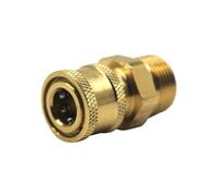 EJPPDHCO High Pressure Washer Copper Connector Adapter M22 Male 1/4" Female Quick Connection Adapter & 5 Pcs Car Washing Nozzles(M22 15mm)