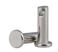 EJPPDHCO M10 M12 M14 M16 Clevis pins with head 304 stainless steel shaft flat head with hole pin bolt pin M12 M14 cylindrical pins(M16x55-2PCS)