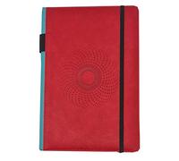 EJRange A5 Notebooks - Lined Journal Notebook with Hardcover PU Leather Bound, Ink-Proof Thick Paper Notepad for Writing and Note Taking, Includes Pen Holder, Bookmark, Pocket 192 Pages(Red)