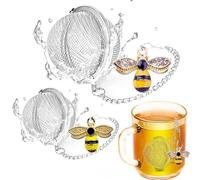 EJRUP 2Pcs Tea Infuser Tea Infuser Tea Ball Infuser with Bee Charm for Teapots, Cups and Cups