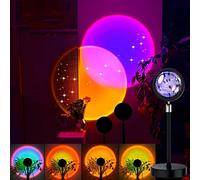 EJ's SUPER CAR Sunset Lamp Projector LED Night Light Projection,180 Degree Rotation Rainbow USB Projection Lamp, Romantic Visual LED Light for Home Party Living Room Bedroom Decor