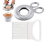 EJUFNS 1 Piece Of Egg Opener And 1 Piece Of Egg Slicer, Egg Shell Opener, Kitchen Supplies, Onion Slicer, Suitable For Fruits And Vegetables.