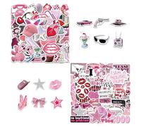 EJUFNS 100 Artistic Graffiti Stickers, Pink Cute Stickers, Hand Account Decoration Stickers, Suitable For Diy Water Cups, Laptops, Suitcases.