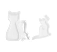 EJUFNS 2 Pieces Of Cat Silicone Molds, Creative Resin Molds, Animal Modeling Molds, Pouring Molds, Handmade Diy Production Tools.
