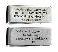 EJUFNS 2 Pieces Of Metal Banknote Holder, Bill Storage Holder, Daughter'S Banknote Holder Gift For Father, Meaningful Souvenir.