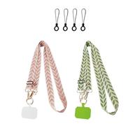EJUFNS 2 Pieces Of Mobile Phone Lanyard, Plant Decoration Belt, Comfortable Wallet Lanyard, Adjustable Wristband, Suitable For Shopping, Hiking, Gift Giving (Black, Brown).