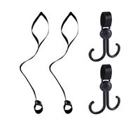 EJUFNS 2 Pieces Of Stroller Wrist Straps, 2 Pieces Of Stroller Hooks, Stroller Non-Slip Straps, Stroller Accessories, Baby Storage Hooks, Universal Electric Car Hooks, Modern And Simple Hanging.