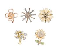 EJUFNS 5 Brooch Sets, Fashion Clothing Brooches, Handbag Accessories, Anti-Glare Decorative Buckles, Wear Matching Pieces.