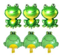 EJUFNS 6 Pieces Of Frog Balloons, Cute Balloons, Cute Plastic Balloons, Decorative Balloons, Cute Aluminum Film Balloons, Party Inflatable Balloons