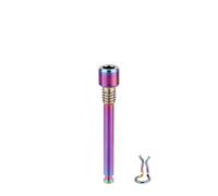 EJUOYO Brake Disk Rotor 1 Pcs Bicycle Oil Disc Titanium Alloy Screw Pin Brake Clamp Fixed Buckle M4 Pad Fixing Fittings(Dazzle)