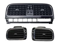 EJUOYO Fit For VW Polo 2011 2012 2013 6RD819728 6RD819703 6RD819704 Car Central Dashboard AC Air Outlet Chrome Vent Car Dashboard A/C Air Outlet(3 PCS)