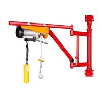 EJUOYO Lifting Tool Electric Hoist With Double Folding Arm - Wall-Mounted Crane Stand Winch For Indoor/Outdoor Lifting(PA800 20 M 200KG)
