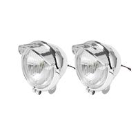 EJUOYO Motorcycle Headlight Fit For Harley Touring Sportster XL 883 Fit For Dyna Softail 1 Pair Chrome Universal Fog Lights Headlight Lamp DC12V Headlight Kit