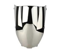 EJUOYO Motorcycle Windshield Fit For Kawasaki Fit For Ninja ZX6R ZX-6R 2000 2001 2002 Motorcycle screen Double Bubble Windshield Deflector Motorbike Wind Deflector(Silver)