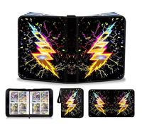 EJUXPSE Trading Card Binder, 4 Pocket Trading Card Album, 400 Pockets Waterproof PU Card Holder Album. Card Collection Toploader Binder for Yugioh, MTG, TCG, Card Folders for Trading Cards