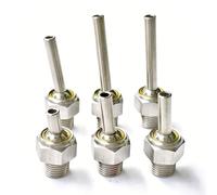 EJvkrbtx 10-Piece 304 Stainless Steel Machine Tool Cooling Nozzle External Thread, Multiple Sizes