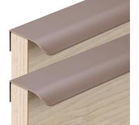 EJvkrbtx 2 Pcs Cabinet Handles Recessed Pull Handle Aluminum Alloy Multicolor Multiple Sizes(Coffee,Length 80mm)