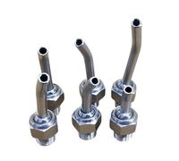 EJvkrbtx 304 Stainless Steel Cooling Nozzle, Universal Coolant Nozzle, Multiple Sizes(1/8" Diameter 9.6mm (0.38in),Tube length 60mm(2.36in))