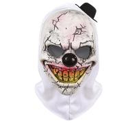 EJWCIG Art the Clown Mask Black Nose Scary Zombie Killer Masks Halloween Costume Cosplay Props for Adult (Cracked Black Nose Clown)