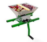 EJWOX Fruit and Apple Crusher - 7L Manual Juicer Grinder, Portable Fruit Scratter Pulper for Home Brewing & Cider Pressing (Stainless Steel, 1.8 Gallon, Green)