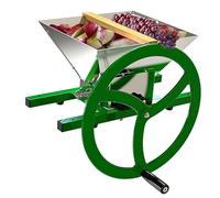 EJWOX Fruit and Apple Crusher - 7L Stainless Steel Manual Grinder with Large Flywheel Handle, Easy-to-Use Fruit Pulper for Juice, Wine, and Cider Pressing
