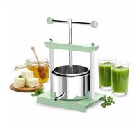 EJWOX Green Cheese Tincture Herb Fruit Wine Manual Press - 0.8 Gal Stainless Steel Press Machine for Juice, Vegetable, Wine, Olive Oil
